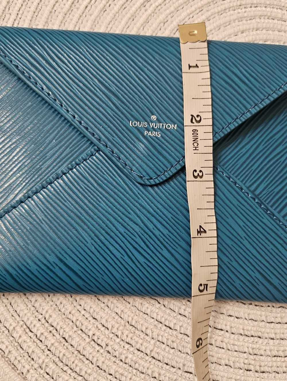 Louis Vuitton Epi Pochette Kirigami Large Envelope Pouch Teal - Picture 9 of 9